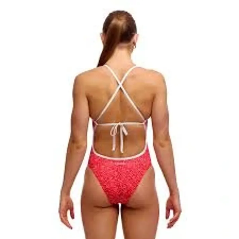 Funkita Ladies Tie Me Tight One Piece in Hot Coals-1