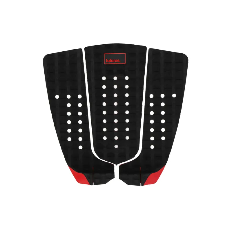 Futures Jordy Smith Signature Traction Pad 3 Pieces in Black/Red