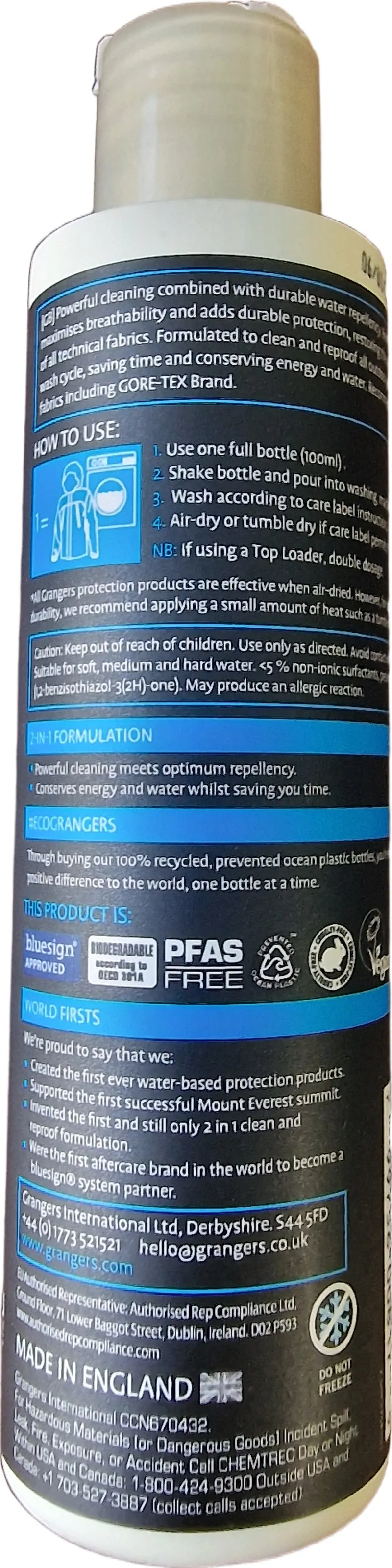 Grangers Wash and Repel Clothing Waterproofing Treatment 100ml in Clear-1