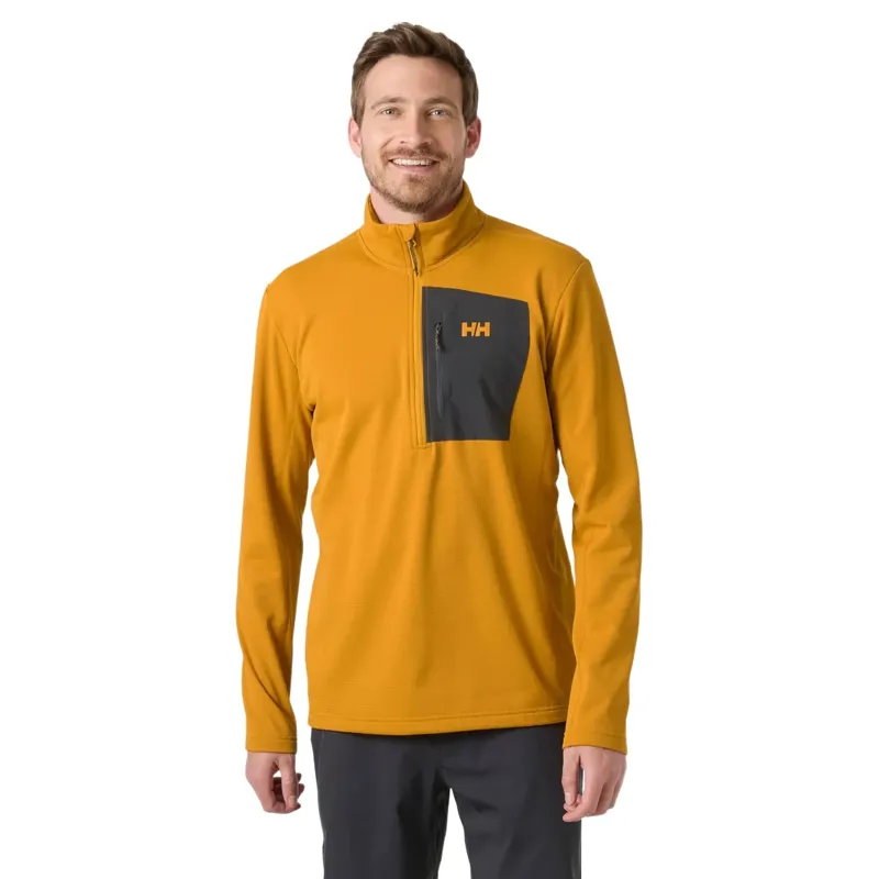 Helly Hansen Men's Versalite 1/2 Zip Fleece in Mustard
