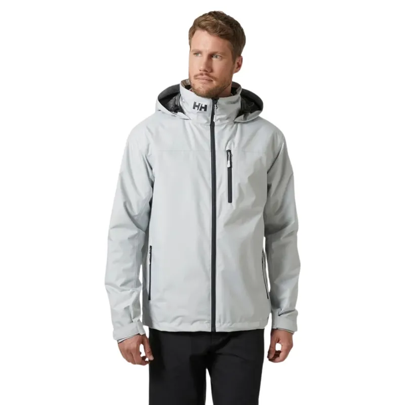 Helly Hansen Mens Crew Hooded Midlayer 2 Jacket in Grey Fog