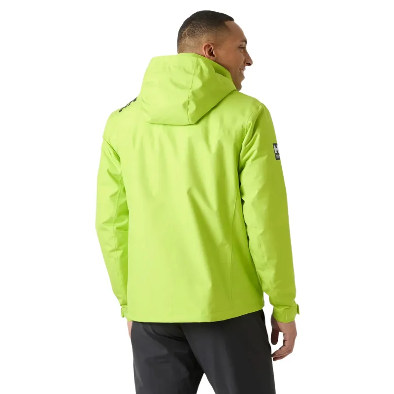 Helly Hansen Mens Crew Hooded Midlayer Jacket 2 in Luminous Green-3