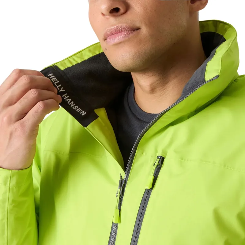 Helly Hansen Mens Crew Hooded Midlayer Jacket 2 in Luminous Green-7