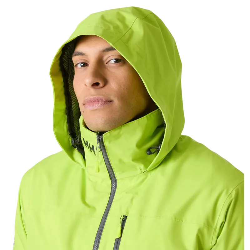 Helly Hansen Mens Crew Hooded Midlayer Jacket 2 in Luminous Green-4