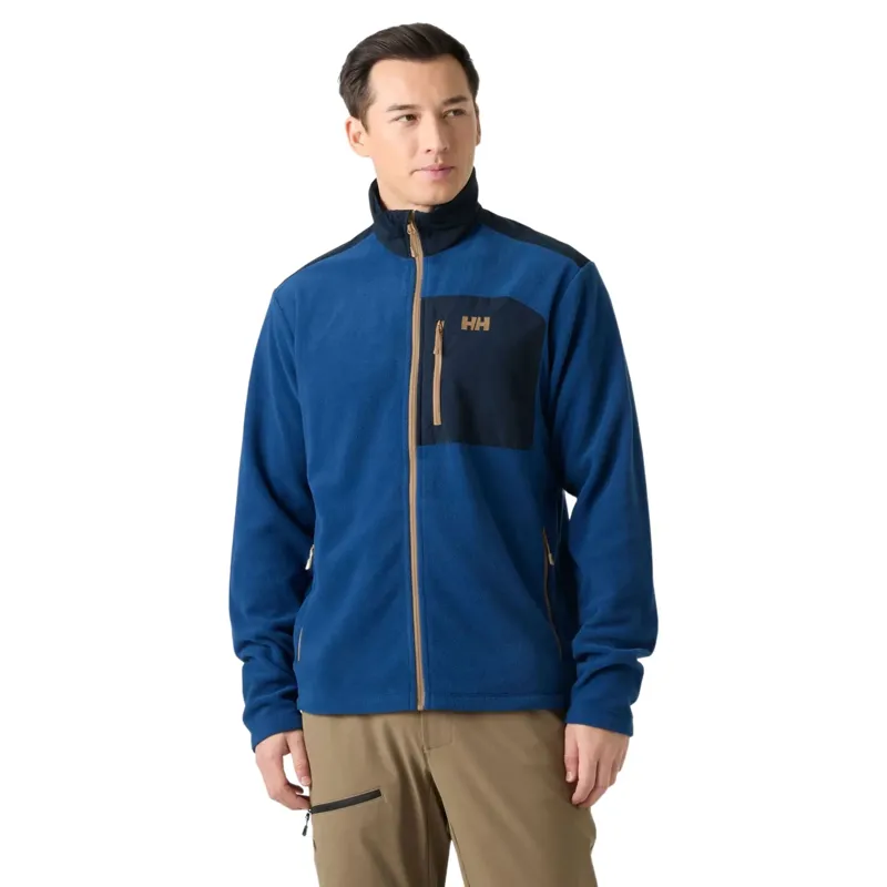 Helly Hansen Mens Daybreaker Block Fleece Jacket in Dark Blue-2