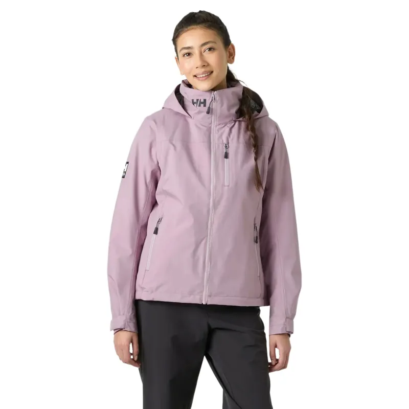 Helly Hansen Womens Crew Hooded Midlayer Jacket 2.0 in Purple Clay