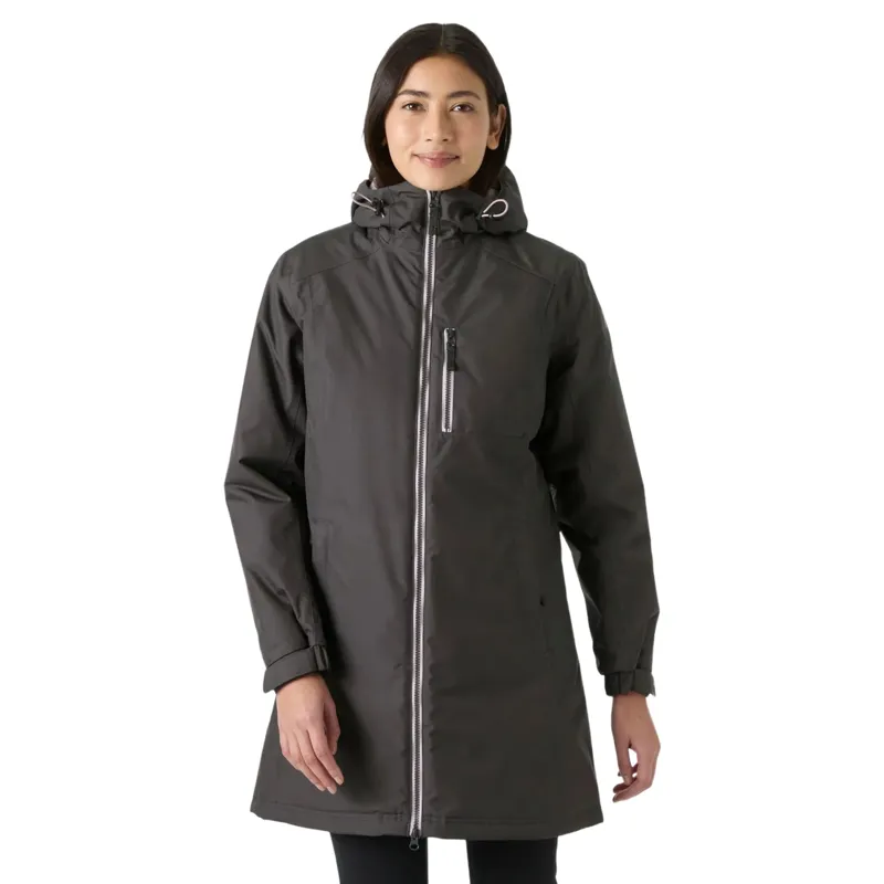 Helly Hansen Womens Long Belfast Winter Jacket in Thunder Grey-2