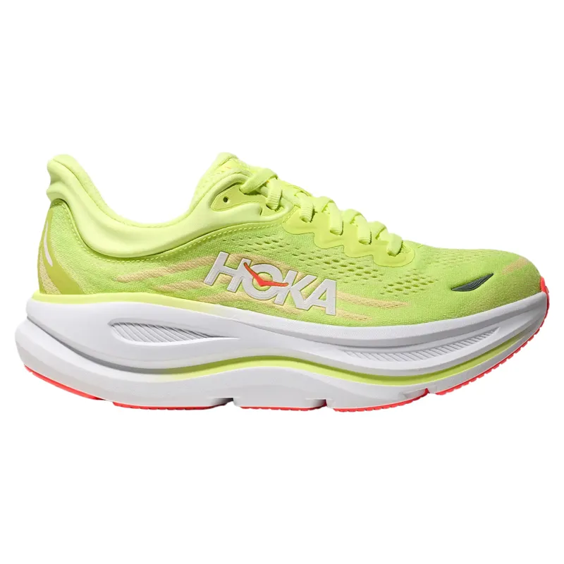 Hoka Bondi 9 Women's Running Shoes 7.5 in Neon Yuzu/Sunlight