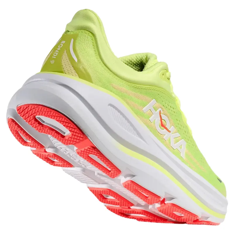 Hoka Bondi 9 Women's Running Shoes 7.5 in Neon Yuzu/Sunlight-3