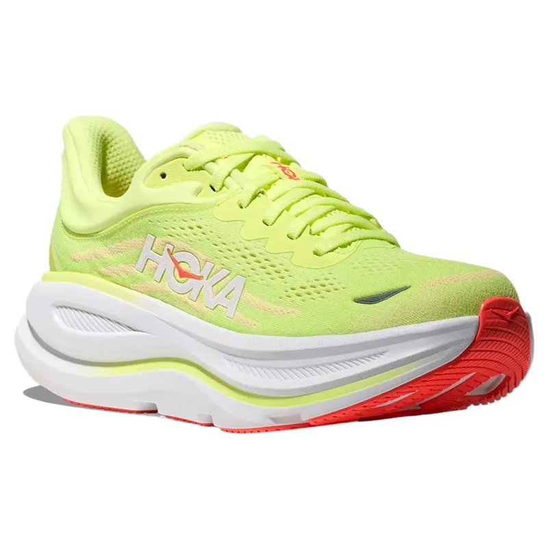 Hoka Bondi 9 Women's Running Shoes 7.5 in Neon Yuzu/Sunlight-4