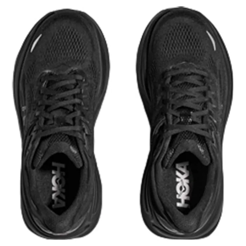 Hoka Bondi 9 Women's Running Shoes in Black/Black-3
