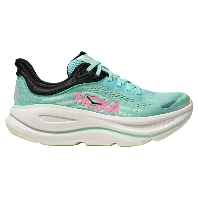 Hoka Bondi 9 Women's Running Shoes in Blue Spark/Mint Fluorite