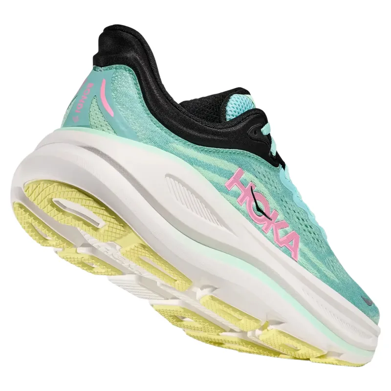 Hoka Bondi 9 Women's Running Shoes in Blue Spark/Mint Fluorite-2
