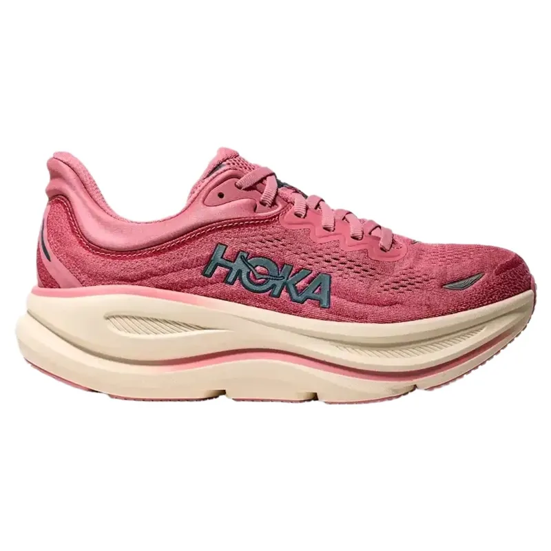 Hoka Bondi 9 Women's Running Shoes in Lingonberry/Cranberry