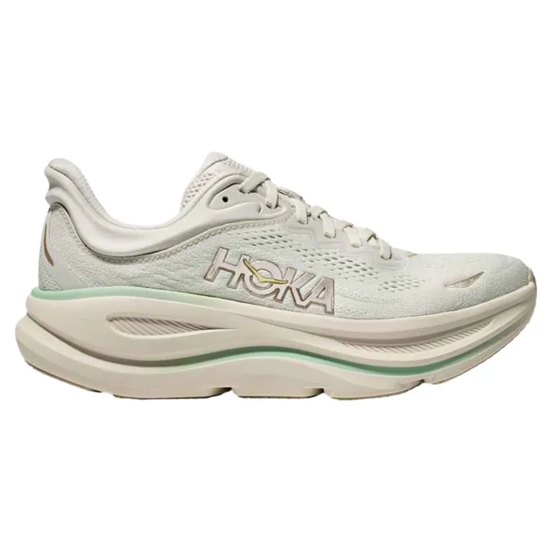 Hoka Bondi 9 Women's Running Shoes in Truffle Salt/Sea Glass
