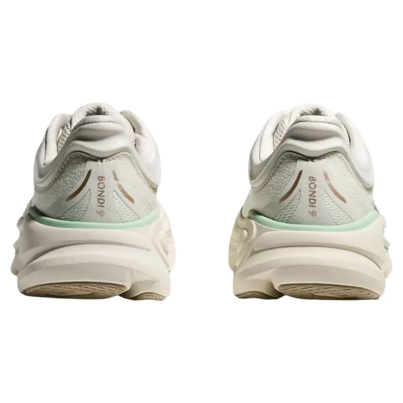 Hoka Bondi 9 Women's Running Shoes in Truffle Salt/Sea Glass-2