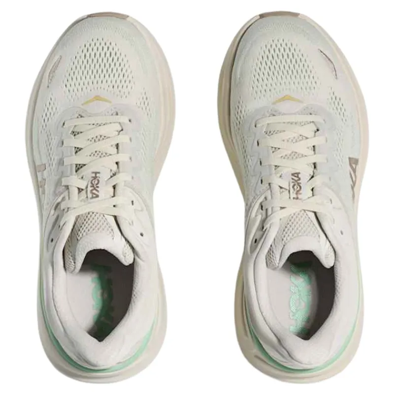 Hoka Bondi 9 Women's Running Shoes in Truffle Salt/Sea Glass-1
