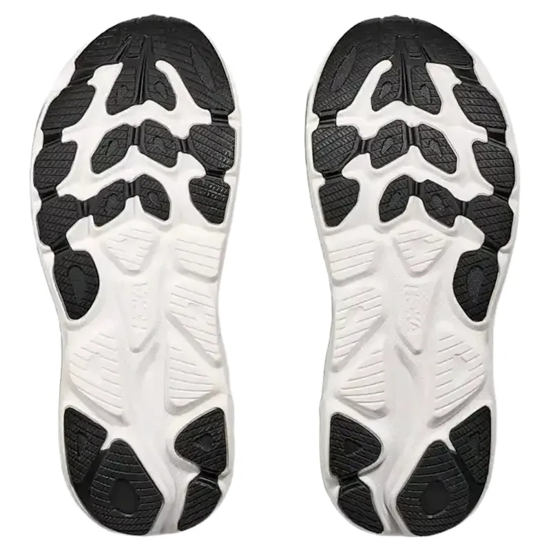 Hoka Clifton 10 Women's Wide Running Shoes in Black / White-3