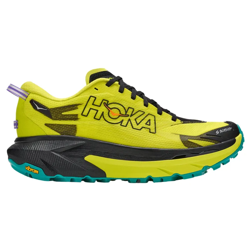 Hoka Men's Mafate 5 Trail Running Shoes in Frost / Hoka Citrus