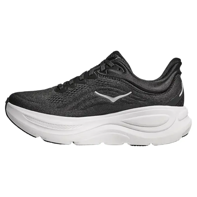 Hoka Mens Bondi 9 Shoes in Black / White-7