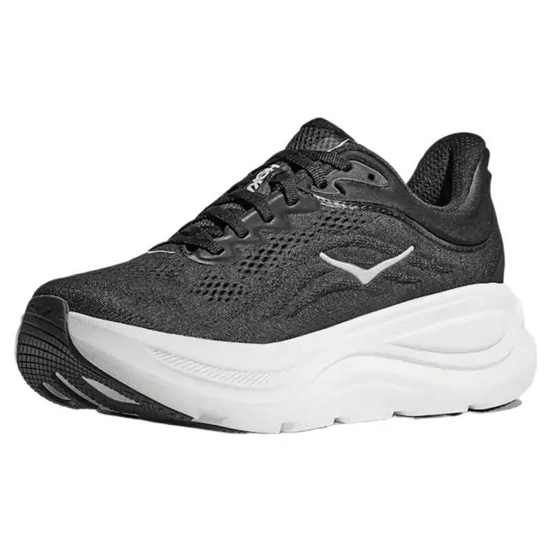 Hoka Mens Bondi 9 Shoes in Black / White-2