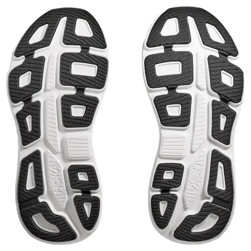 Hoka Mens Bondi 9 Shoes in Black / White-6