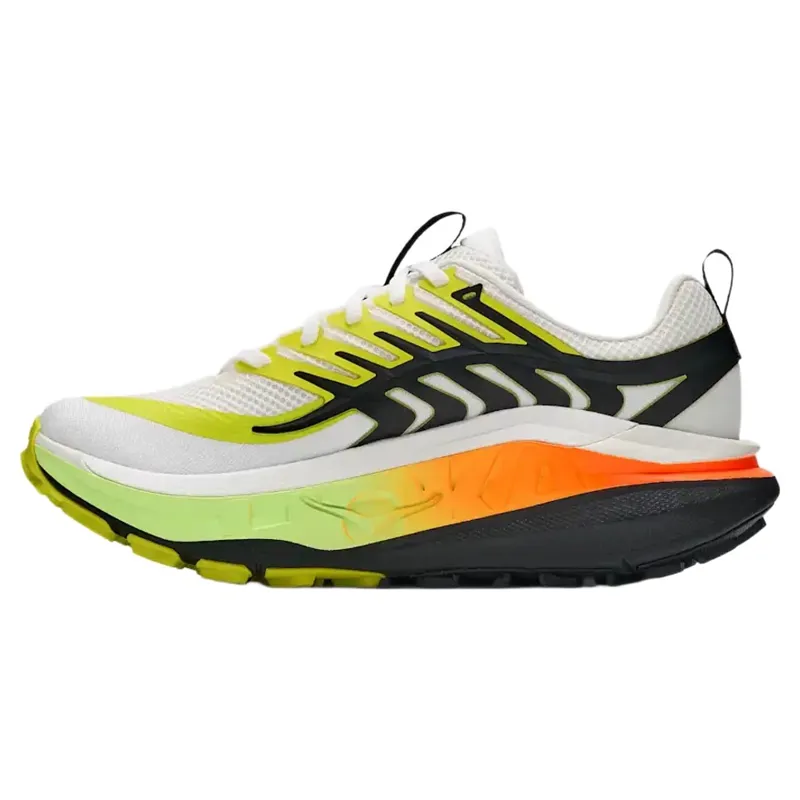 Hoka Mens Stinson 8 Running Shoes in Frost / Black-7