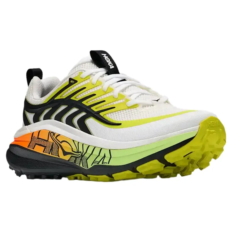 Hoka Mens Stinson 8 Running Shoes in Frost / Black-5