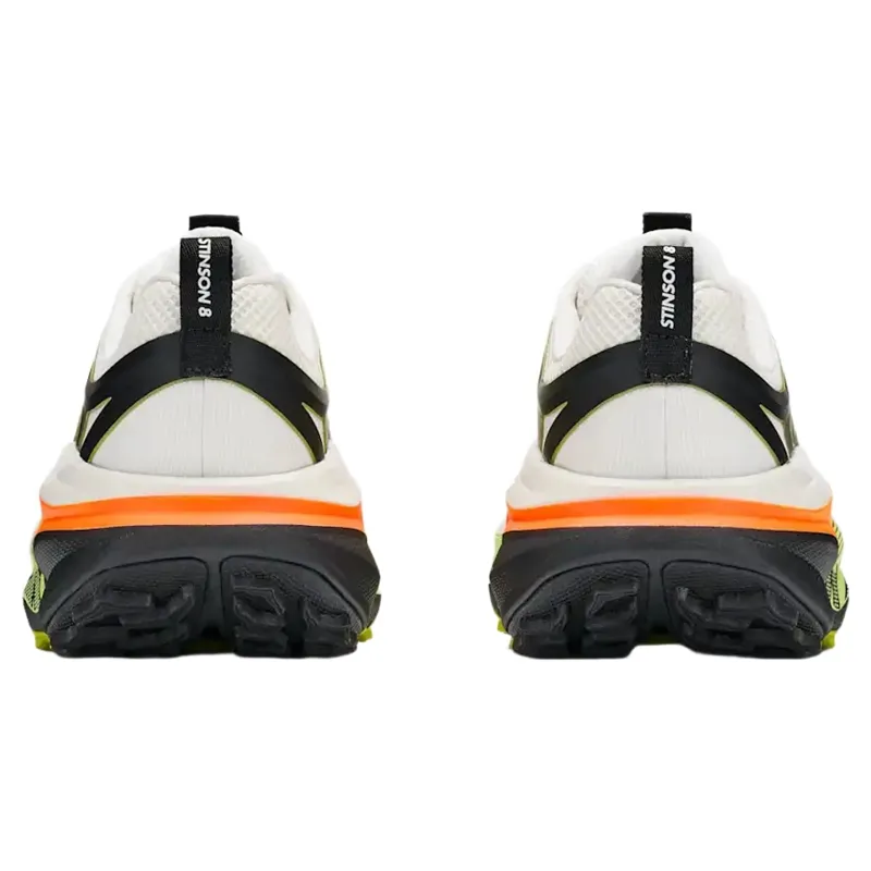 Hoka Mens Stinson 8 Running Shoes in Frost / Black-4