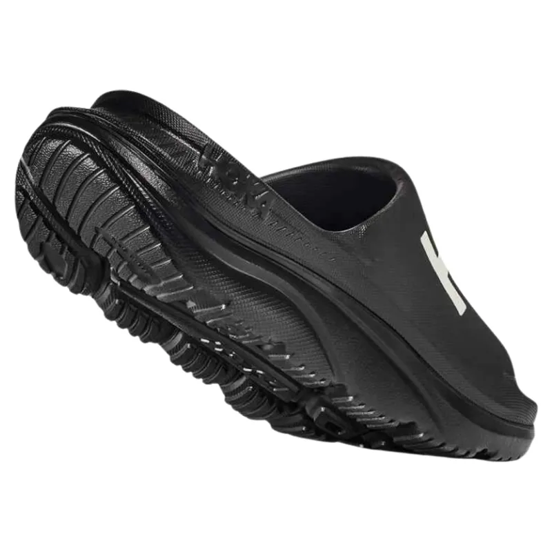 Hoka Unisex Ora Athletic Slide in Black / White-3