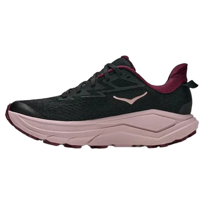 Hoka Women's Challenger 8 in Black / Pink Opal-7