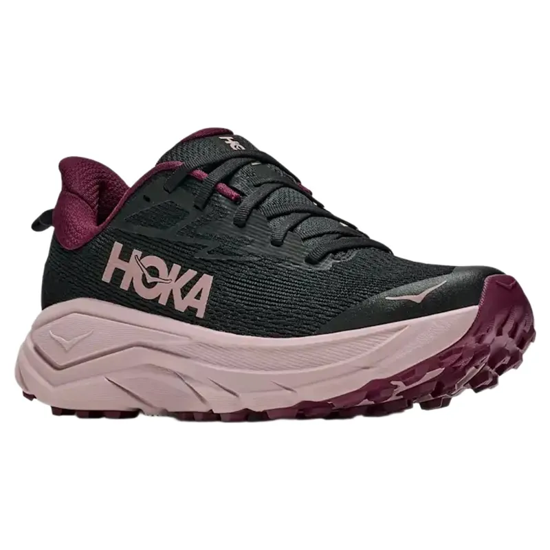 Hoka Women's Challenger 8 in Black / Pink Opal-5
