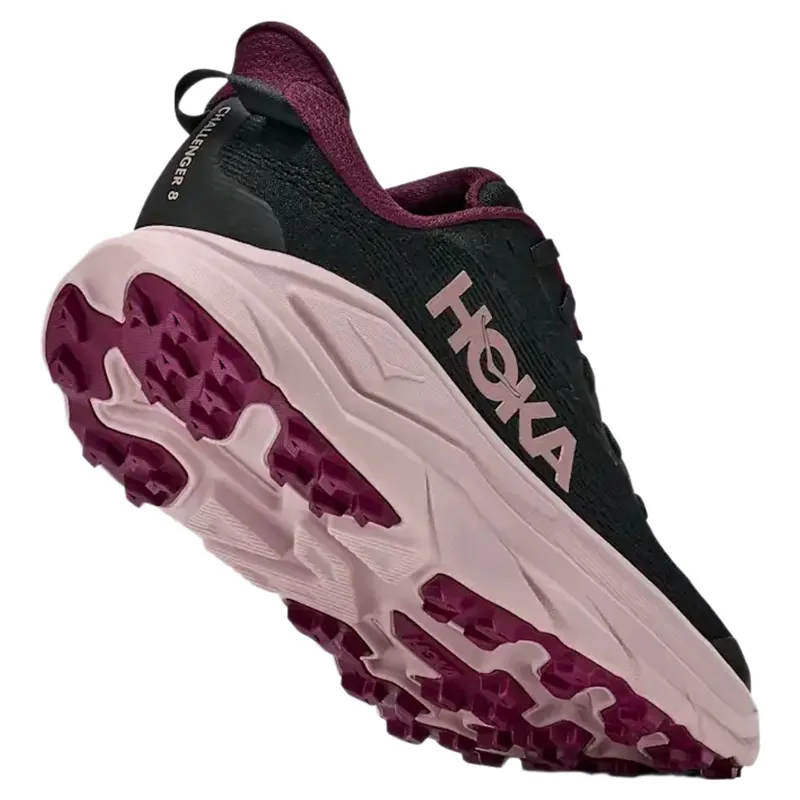 Hoka Women's Challenger 8 in Black / Pink Opal-3