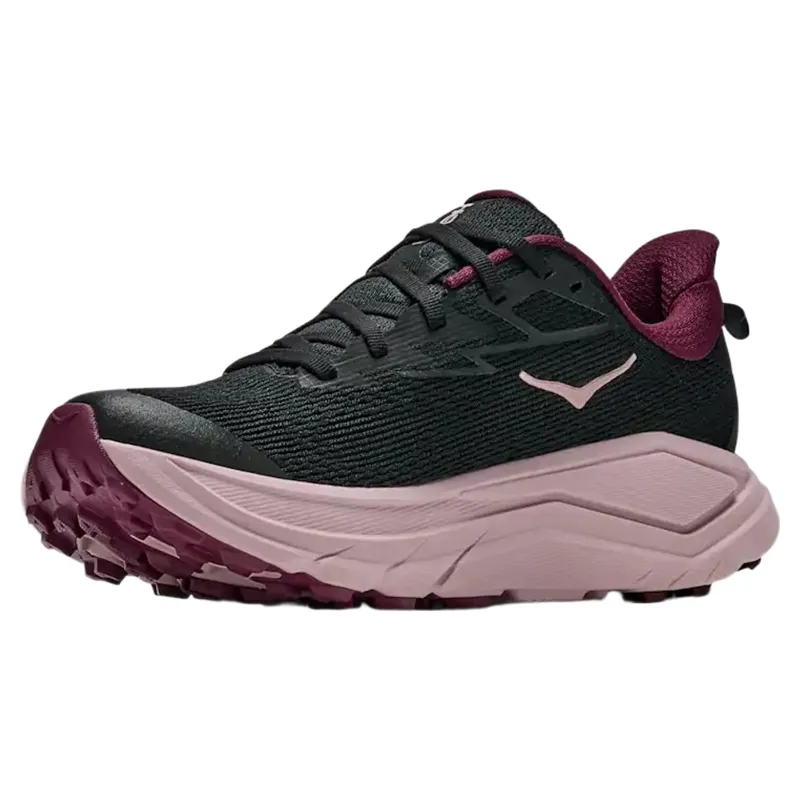 Hoka Women's Challenger 8 in Black / Pink Opal-2