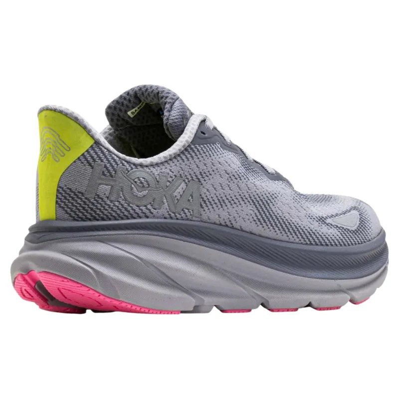 Hoka Women's Clifton 9 GTX Road Shoe in Grey Skies / Foggy Grey-2