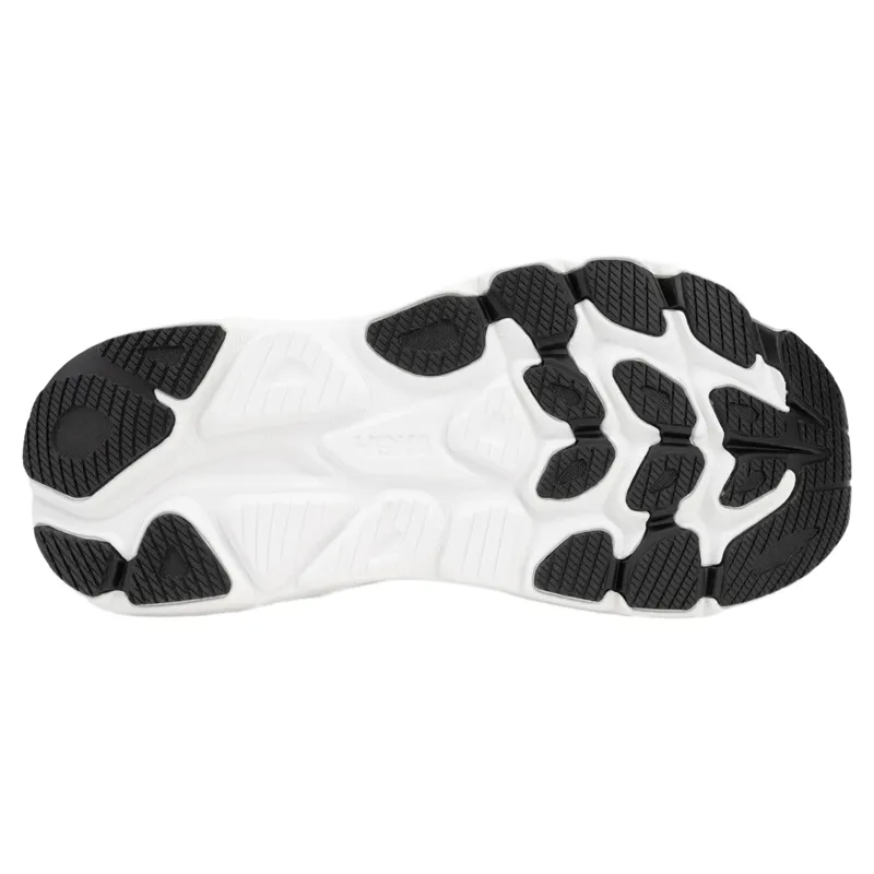 Hoka Womens Clifton 10 Wide Fit Running Shoes 7 in Black / White-5