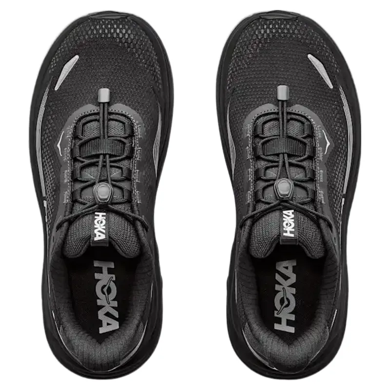 Hoka Womens Clifton 11 GTX Shoes in Black / Black-1