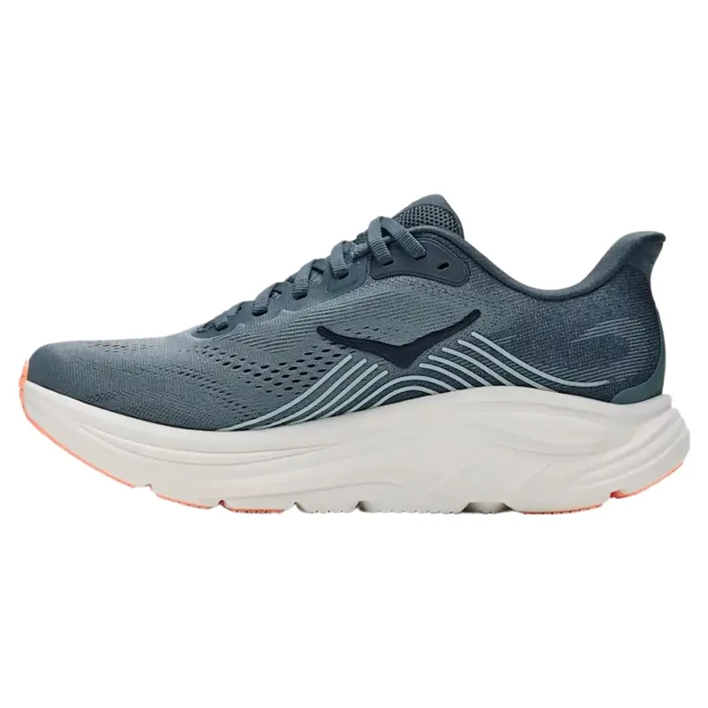 Hoka Womens Clifton 11 Trainer in Faded Navy / Glimmering Blue-7