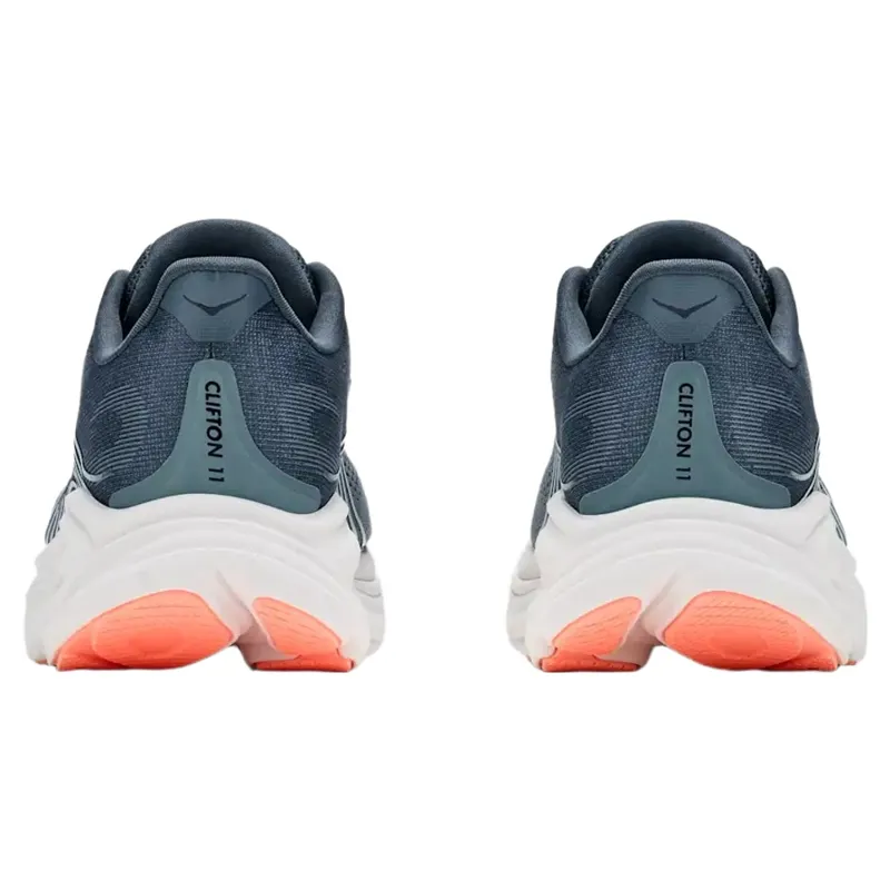 Hoka Womens Clifton 11 Trainer in Faded Navy / Glimmering Blue-5