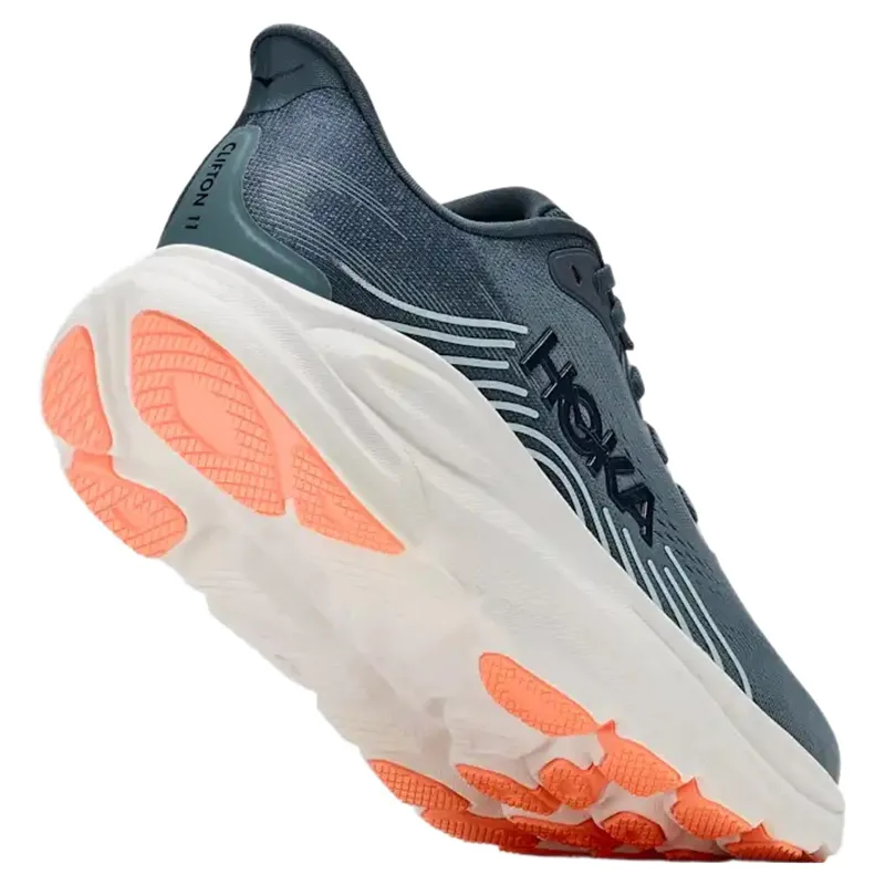 Hoka Womens Clifton 11 Trainer in Faded Navy / Glimmering Blue-3