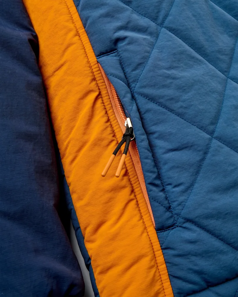 Passenger Womens Ocean Recycled Insulated Anorak in Rich Navy / Dark Denim-3