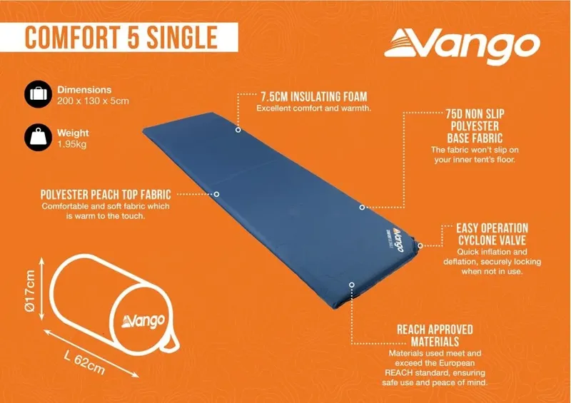 Vango Comfort 5 Single in Neptune-7