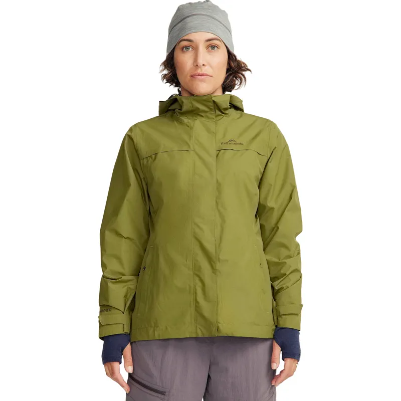 Kathmandu Bealey 2L Gore-Tex Womens Rain Jacket in Dark Fern