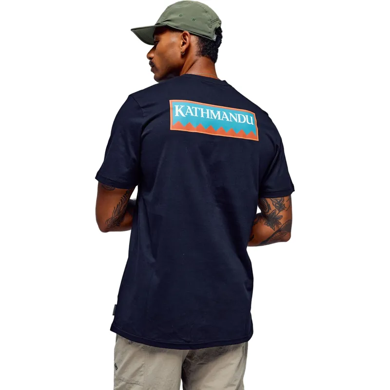 Kathmandu Heritage Logo Organic Cotton Men's Tee in Black-3