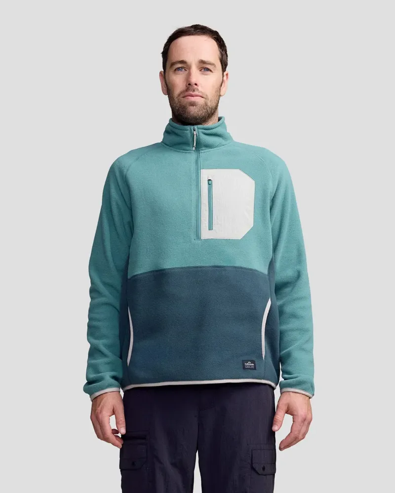 Kathmandu Men's Trailhead Lightweight Fleece Pullover in Light Forest