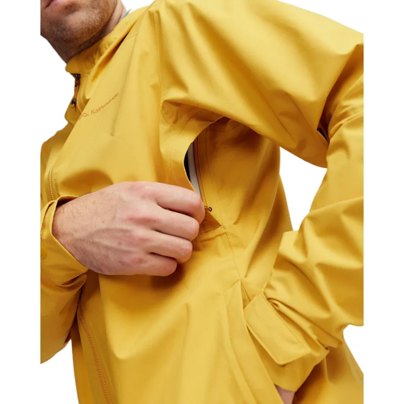 Kathmandu Mens Trailhead Stretch 2.5L Rain Jacket in Golden-5