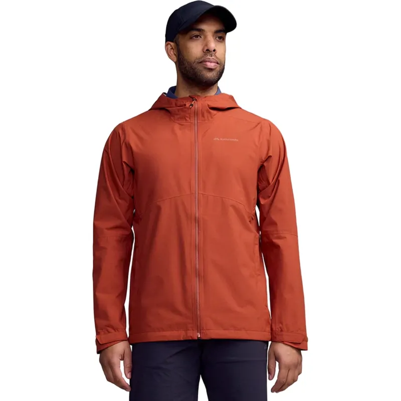 Kathmandu Mens Trailhead Stretch 2.5L Rain Jacket in Redwood