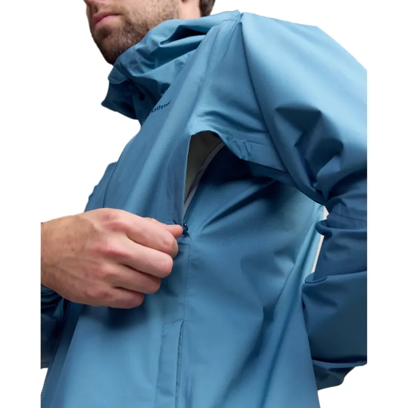 Kathmandu Mens Trailhead Stretch 2.5L Rain Jacket in Washed Blue-1