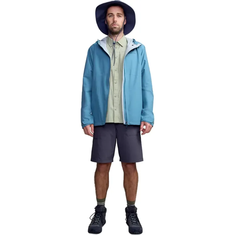 Kathmandu Mens Trailhead Stretch 2.5L Rain Jacket in Washed Blue-5