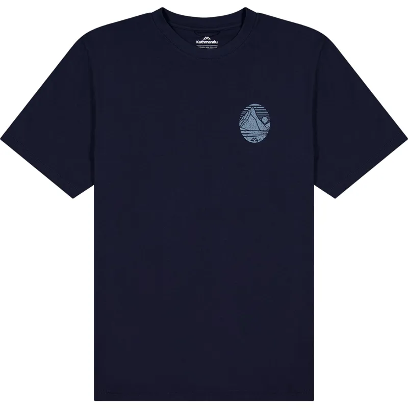 Kathmandu Mitre Peak Men's Organic Cotton Tee in Pure Navy